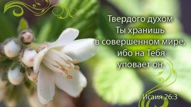 УПОВАНИЕ НА БОГА ПРИНОСИТ ГЛУБОКИЙ МИР В СЕРДЦЕ