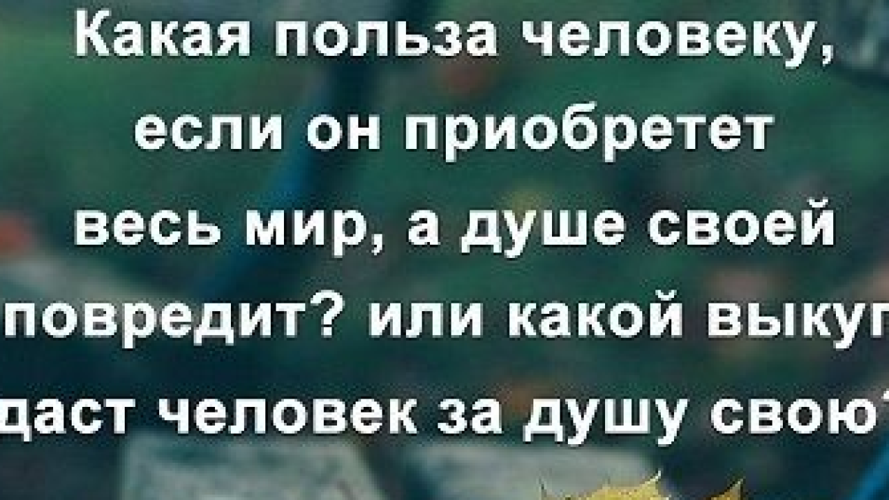 НЕ ПОВРЕДИ СВОЕЙ ДУШЕ